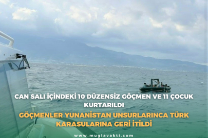 Can Salı İçindeki 10 Düzensiz Göçmen ve 11 Çocuk Kurtarıldı