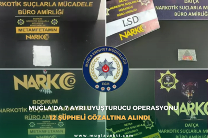 Muğla'da 7 Ayrı Uyuşturucu Operasyonu: 12 Şüpheli Gözaltına Alındı