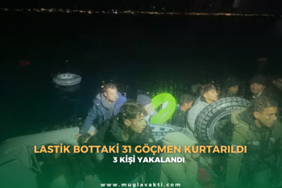 Lastik Bottaki 31 Göçmen Kurtarıldı, 3 Kişi Yakalandı