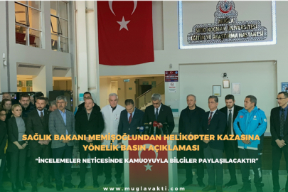 Sağlık Bakanı Memişoğlu'ndan helikopter kazasına yönelik basın açıklaması
