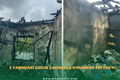 3 Yaşındaki Çocuk Çakmakla Oynarken Evi Yaktı
