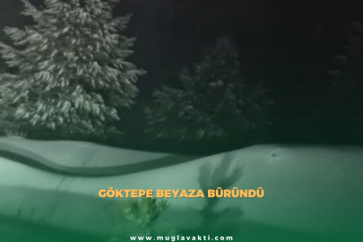 Göktepe beyaza büründü