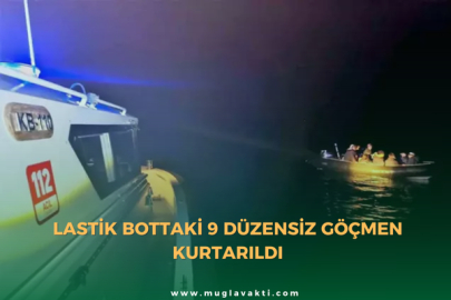 Lastik Bottaki 9 Düzensiz Göçmen Kurtarıldı