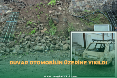 Duvar Otomobilin Üzerine Yıkıldı