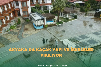 Akyaka'da Kaçak Yapı ve İskeleler Yıkılıyor