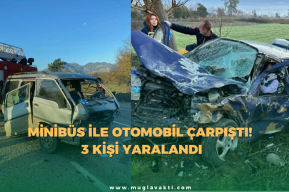 Minibüs ile otomobil çarpıştı! 3 Kişi yaralandı