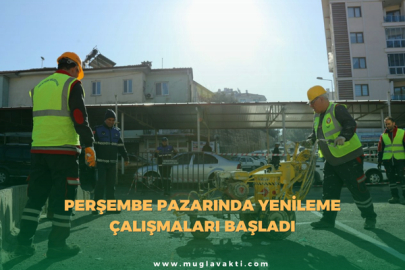 Perşembe Pazarında Yenileme Çalışmaları Başladı