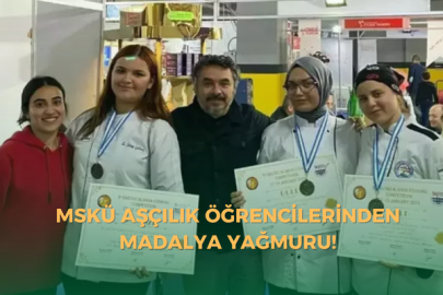 MSKÜ Aşçılık Öğrencilerinden Madalya Yağmuru!