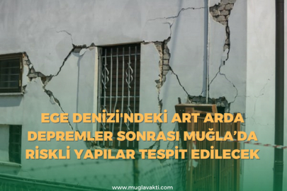 Ege Denizi'ndeki art arda depremler sonrası Muğla’da riskli yapılar tespit edilecek