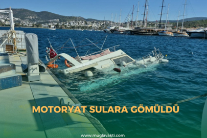 Motoryat sulara gömüldü