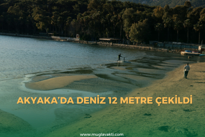 Akyaka’da Deniz 12 Metre Çekildi