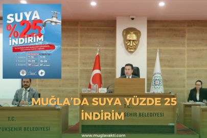 Muğla’da suya yüzde 25 indirim